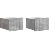  Stenski nočni omarici 2 pcs Betonsko siva 33 x 34,5 x 24 cm, (5000209621) | Shoptok.si