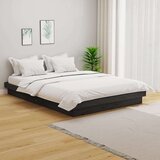  Posteljni okvir siv iz trdnega lesa 135x190 cm 4FT6, (20648402) Cene