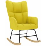 vidaXL Gugalni stol svetlo rumena tkanina, (21814833) | Shoptok.si