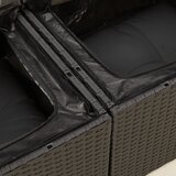  7-dijelni set vrtnih sofa od poliratana s jastucima crni Slike