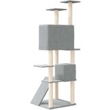  Penjalica za mačke sa stupovima za grebanje svjetlosiva 153 cm | shoptok.hr