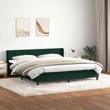 Box Spring krevet s madracem tamno zeleni 180x220 cm baršun | shoptok.hr