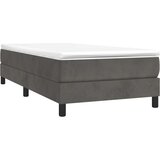 Box spring krevet s madracem tamnosivi 90x190 cm baršunasti | shoptok.hr