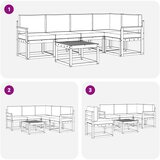  Set vanjskih sofa 6 pcs Bijela i svjetlosiva | Eponuda.com