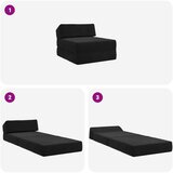 SOFA na razvlačenje Crna 60 x 70 x 41 cm Tkanina | Shoptok.si