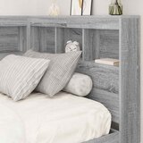  Krevet s policama s uzglavljem Sivi hrast sonoma 100 x 200 cm | shoptok.hr