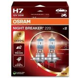 Osram 2x Žarnica 64210NB220-2HB DUO-Pack 12V H7 55W P43t Night Breaker 220 (2 x H7) par + 220% cene