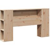 vidaXL Krevet s regalom za knjige bez madraca 140x200 cm masivno drvo | shoptok.hr