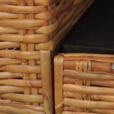  2-dijelni set sofa od prirodnog ratana s jastucima smeđi | shoptok.hr