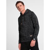 Ombre Bluza męska nierozpinana kangurka z kapturem - grafitowy melanż | shoptok.hr