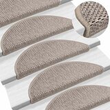  Prostirke za stepenice, samoljepljive, izgled sisala, 30 kom, 56x17x3 cm, srebrne | shoptok.hr