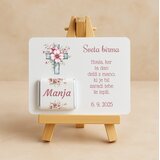  Darilo za birmo s čokolado in motivom križca in rožic DARČOKB 02-02 | Shoptok.si