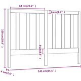  Uzglavlje za krevet 141 x 4 x 100 cm od masivne borovine | shoptok.hr