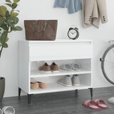 The Living Store Omarica za čevlje visok sijaj bela 70x36x60 cm inženirski les - Omarica Za Čevlje, (21434985) Cene