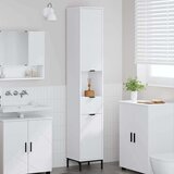 vidaXL Visoki ormarić za kupaonicu s vratima Bijelo 31.5 x 33 x 190 cm | shoptok.hr
