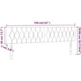  LED uzglavlje tamnosivo 160 x 7 x 78/88 cm od tkanine | shoptok.hr