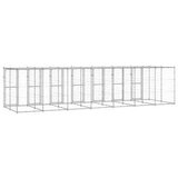 vidaXL Vanjski kavez za pse od pocinčanog čelika s krovom 16 94 m² | shoptok.hr