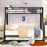 Möbrio Dvonadstropna postelja 90/140x200cm z raztegljivo posteljo 90x190cm - kovinski okvir - črna, (22060425) | Shoptok.si