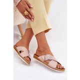 Inblu Leather Women's Slippers With Buckle Pink | shoptok.hr