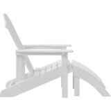 vidaXL Adirondack stolica s osloncem za noge Bijela HDPE | shoptok.hr