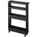 YAMAZAKI Mat črna jeklena kopalniška polica 48x80,5 cm Tower – | Shoptok.si