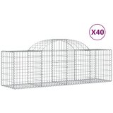  Lučne gabionske košare 40 kom 200x50x60/80 cm pocinčano željezo | shoptok.hr
