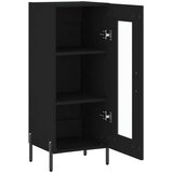 vidaXL Komoda črna 34,5x34x90 cm inženirski les | Shoptok.si