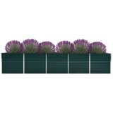 Furnova Visoka greda pocinkano jeklo 400x80x77 cm zelena, (21920870) | Shoptok.si