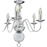 vidaXL Luster srebrni 5 žarulja E14 | shoptok.hr