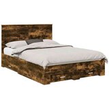  Konstrukcija postelje z vzglavjem Dimljeni oreh 140 x 200 cm, (5000103631) | Shoptok.si