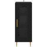 vidaXL Strani šal Črni hrast 34 x 34.5 x 90 cm Konstruiran les | Shoptok.si