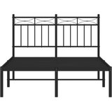  Metalni okvir za krevet s uzglavljem crni 120x200 cm | shoptok.hr