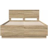  Krevetna konstrukcija S LED lampica Sonoma hrast 160 x 200 cm | shoptok.hr