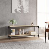 TV ormarić boja hrasta 100x33x41 cm konstruirano drvo i čelik | shoptok.hr