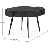 BIZZOTTO Crni stolić za kavu s pločom stola od bagrema 35x46 cm Zakia – | shoptok.hr