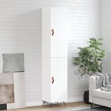 vidaXL Visoka omara visok sijaj bela 34,5x34x180 cm inženirski les | Shoptok.si
