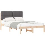 vidaXL krevetni okvir s tapiciranim uzglavljem tamno siva 120 x 190 cm | shoptok.hr