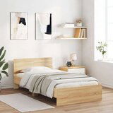  Okvir kreveta s uzglavljem LED boja hrasta sonome 100 x 200 cm | shoptok.hr
