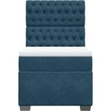 Box spring krevet s madracem plavi 100x200 cm baršunasti | Eponuda.com