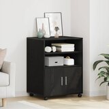  Cabinet s policom s kotačem Crni hrast 60 x 48 x 74.5 cm | Eponuda.ba