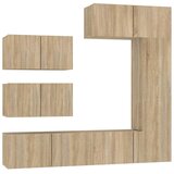  6-dijelni set TV ormarića boja hrasta sonome konstruirano drvo | shoptok.hr