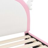 Krevet za djecu s uzglavljem Ružičasta 90 x 200 cm PU | shoptok.hr
