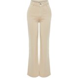 Trendyol Beige Low Waist Wide Leg Jeans | shoptok.hr