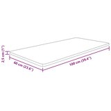  Kupaonska radna ploča 100x60x2,5 cm netretirano masivno drvo | shoptok.hr
