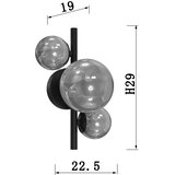  ONLI - Zidno svetlo PALOMA 3xG9/10W/230V, crno/zadimljeno staklo | Eponuda.com