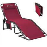 KingCamp Ležalnik Berlin Classic, bordo | Shoptok.si