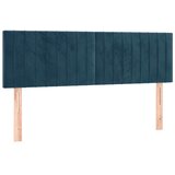  s oprugama i madracem tamnoplavi 140x200 cm baršunasti | shoptok.hr