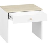  Noćni stočić BUBO 58x69 cm bela/svetli buk | Eponuda.com