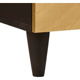  Noćni ormarić Crna i zlatna 50 x 33 x 60 cm masivno drvo manga | shoptok.hr