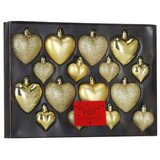  Ca0958 set božićnih kuglica u obliku srca 16 kom. | shoptok.hr